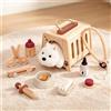 Legno Naturale Kit Gioco Veterinario Manico in Corda Veterinario Giocattolo
