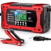 Caricabatterie Auto 10A 12V per Moto, Barche, Auto, Batteria AGM, Lifepo4