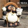 Shigaraki Ware Tanuki gatto rana procione cane statua ceramica portafortuna 1...