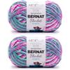 Bernat Blanket Brights - Gomitolo di filato unicorno luminoso, 300 g, 2 confezioni da 300 g, poliestere, 6 super voluminose, per maglia/uncinetto