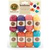 Lion Brand Yarn Company - Gomitoli Bonbons, Colori accesi, Multicolore | Confezione di matassine di filato piccole, colorate e leggere per lavori di colore, ricamo, braccialetti dell'amicizia