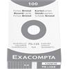 Exacompta 10 Custodie 100 Schede 5x5 75 x 125 mm Bianco