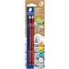 STAEDTLER Jumbo 1285 - Matita per imparare a scrivere, realizzata in legno Upcycled Wood, superficie morbida antiscivolo, made in Germany, con 2 matite 2B, 1285-0 BK2