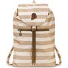Invicta Zaino, MINISAC, Beige, Richiudibile e Tascabile, Viaggio & Tempo Libero, Zainetto Uomo Donna a Righe, ICONA, PACKABLE