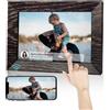 Tibuta Cornice digitale WLAN da 8 pollici, 1280 x 800 IPS touch screen, cornice digitale, noce 16 G, condividere foto o video tramite l'app Uhale