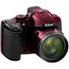 Nikon Fotocamera Bridge compatta Coolpix P520 - Rosso + Nikon Nikkor 42X Wide Optical Zoom ED VR 24-1000mm f/3-5.9 f/3-5.9 - refurbished