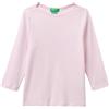 United Colors of Benetton Maglia SC Barca M/L 3GA8D10C4 T-Shirt, Rosa, L Donna
