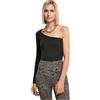 Urban Classics Body da Donna Organico Asimmetrico a Maniche Corte, Nero, S