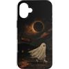 Halloween in October Custodia per iPhone 16 Plus Spettrale Fantasma Skateboarding Eclipse Hotel Halloween