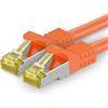 1aTTack.de CAT 7 Cavo LAN 20m 10Gbps Cavo di rete S/FTP (1 pezzo Arancione) | 1m 2m 3m 5m 7,5m 10m 15m 20m 25m 30m, RJ45 alta velocità, cavo Ethernet schermato per gaming, modem, router, PC