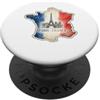 Lakelandwholesale1 Shirt Company Parigi Francia Mappa Bandiera Torre Eiffel Monumenti Acquerello Grap PopSockets PopGrip Adesivo
