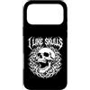 Trinity Love Clothing Co. Custodia per iPhone 17 Pro Max Trinity Love Clothing Co. I like skulls Design in metallo bianco