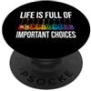 Guitar Lover Minimalist Retro Humor Funny Saying Life Scelte importanti complete PopSockets PopGrip Adesivo