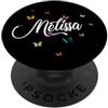 MELISSA Figlia Nipote Idee regalo di com MELISSA - Bellissimo nome di ragazza con farfalle colorate PopSockets PopGrip Adesivo