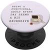 Adulting Office Humor Divertente adulto retrò Computer Ufficio Umorismo PopSockets PopGrip Adesivo