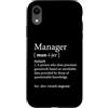 Funny Manager Boss Gifts Custodia per iPhone XR Divertente Manager Definizione Boss Supervisore sul posto di lavoro Umorismo
