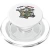 Lakelandwholesale1 Shirt Company J'aime La Francia Mappa Punti di riferimento regionali Collage Grafico PopSockets PopGrip per MagSafe