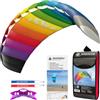 HQ Symphony Beach III 2.2 Arcobaleno Aquilone da trazione a 2 Cavi con Le Straps