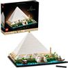 LEGO Architettura Grande Piramide di Giza Set 21058, Home Decor Model Building Kit, Creative DIY Activity, Famous Landmarks Collection