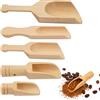 EXIN DECHEN 5 Pezzi 10,5cm/9,3cm/8cm/7,9cm/5 cm Mini Cucchiaio di Legno | 5 Dimensioni Piccolo Cucchiaio di Legno Tè, Cucchiaio Spezie da Cucina, Set di Cucchiai per Caffè, Spezie, Cibo Animali, Sale