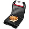 George Foreman Griglia Elettrica a Contatto e Piastra per panini - Vaschetta Raccogli Grasso -42% - Dimensioni 24x17 cm, per 3 porzioni; Ottimo per carne, pesce e verdure, Rosso 25030-56