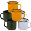 ibasenice Set 6 Tazze Smaltate Vintage 6 Cm Tazze per Bere Tè e Caffè in Smalto Resistente Multifunzione per Ufficio Bar Ristorante Colore Casuale