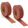 CRAFTYMELODY 2 rotoli di cinturino in pelle da 1,8 m di lunghezza, 25 mm di larghezza, strisce in pelle marrone chiaro perù per fai da te artigianato utensili cinture orologi collari per animali
