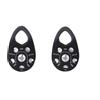 Puleggia Mobile 2x Nero per Corda 8mm 13mm per Navi per Camper Uso Esterno