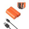 SmallRig 4966 EN-EL15c Batteria ricaricabile USB-C per fotocamera, arancione "