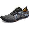 SAGUARO Estate Scarpe Barefoot Minimaliste Uomo Comode e Leggere Antiscivolo Trekking Trail Running Scarpe Asciugatura Rapida Outdoor e Indoor Neroscuro 48
