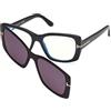 Tom Ford Occhiali da Sole Tom Ford FT6176-B (001) + clip-on