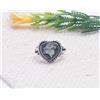 Anello Cuore In Spinello Nero 925 Argento Sterling Fatto A Mano A-71