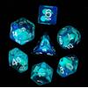 Epic Forge Set di 7 dadi in resina - Gamma Insert - in scatola - Medusa (Fosforescente)
