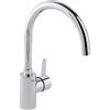 Grohe 32843002 Rubinetto Miscelatore Monocomando per Lavello, Grigio (Cromo), Beccuccio Alto