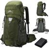 Mingfuxin Zaino da escursionismo impermeabile da 60 l, leggero, da campeggio, sportivo, da viaggio, con copertura antipioggia, per alpinismo, escursionismo, viaggi, attività all'aperto