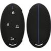 kwmobile Custodia Coprichiave Compatibile con Hyundai 7-Pulsanti Ioniq 6 Grandeur GN7 KONA 2023 Cover - Copri Telecomando Chiave Auto - Copri Chiavi Macchina nero / blu