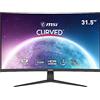 msi G321CU Monitor Gaming Curvo 31.5 - 3840x2160 (UHD 4K), 144Hz / 1ms, HDMI 2.1, DisplayPort (1.4a), angolo di visione di 178°, HDR Ready, Anti-sfarfallio, VESA