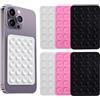 Jidyllic Ventose per Telefono,6 Pcs Silicone Ventosa Telefono Multifunzionale Ventose Telefono porta telefono antiscivolo per selfie e vide