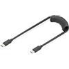 DIGITUS Cavo a spirale USB 2.0 - USB-C a tipo C - 480 Mbit/s - Power Delivery 60 W - estensibile fino a 1 m - per Android Auto e Carplay - nero
