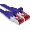 1aTTack.de - 1x cavo patch CAT6 da 7,5 m S/FTP PIMF schermatura CAT.6 Cavo di rete RJ45 Cavo Ethernet Router DSL LAN Switch Modem Patch Panel - viola - 1 pezzo