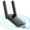 ElecMoga WiFi USB, 1300Mbps Chiavetta WiFi per PC Fisso, 3.0 USB WiFi Antenna WiFi 2.4GHz/5.8GHz Dual Band Chiavetta Internet per PC/Desktop/Laptopper, WiFi Portatile per Windows 11/10/7/XP/Mac OS X