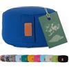 #DoYourYoga cuscino rotondo per yoga 30cm x 15cm | blu scuro | fodera lavabile | riempito con gusci di pula di farro biologico (KBA) | cuscino yoga per Yin Yoga e Meditazione