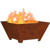 vidaXL Braciere Ruggine 60 x 60 x 30 cm