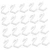 ARTSEWPLY 24 Pezzi Ganci a Forma di J in Plastica Bianca per Pegboard, Porta Attrezzi da Muro, Capacità 0,5kg, per Cucina, Officina e Ufficio