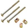 Merriway Bulk Hardware BH01773 Bullone a Testa Cava e Dado a Barilotto per Mobili, Set di 10 Pezzi