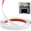 HENGBIRD Modanatura autoadesiva in PVC, bianca, 7 m x 10 mm, modanatura flessibile per finiture di pareti e soffitti, modanatura decorativa autoadesiva atossica per pareti, cucine, bagni, piastrelle
