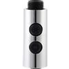 Todikaper Soffione doccia estraibile per lavello da cucina, ugello di ricambio con due modalità di spruzzo, filettatura G1/2 (galvanizzazione)