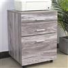 BAKAJI Cassettiera Mobile Scrivania Mobiletto Porta Stampante in Legno MDF con 3 Cassetti e 4 Ruote Girevoli Design Moderno Arredamento Casa Ufficio Dimensione 46,5 x 45 x 64 cm (Grigio)