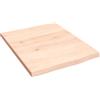 vidaXL Ripiano a Parete 40x50x2 cm Legno Massello Rovere Non Trattato