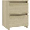 vidaXL Comodino Rovere Sonoma 30x30x40 cm in Legno Multistrato